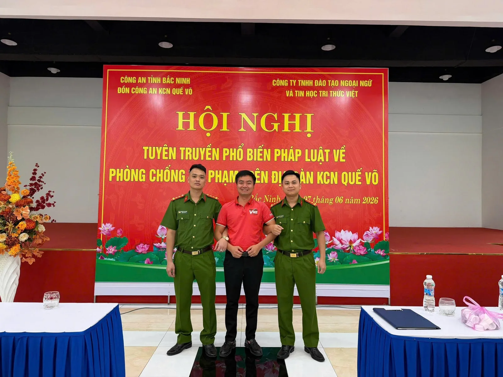Hội nghị tuyên truyền, phổ biến pháp luật về phòng chống tội phạm trên địa bàn KCN Quế Võ