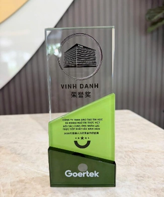 Biểu trưng vinh danh đối tác cung ứng nhân lực trực tiếp xuất sắc 2025 từ Goertek
